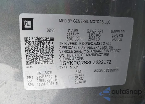 2020 Cadillac Xt6 Fwd Premium Luxury from USA, damaged, VIN 1GYKPCRS8LZ232172